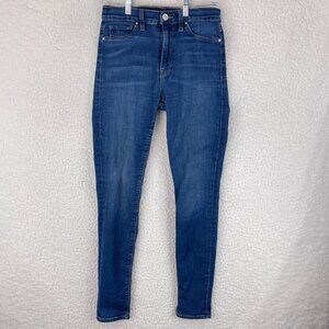 Hudson Blue Denim Barbara Skinny Jeans Womens Medium Wash Mid-Rise Size 27